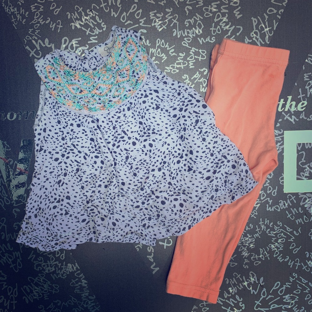 Embroidered Swing Top and Matching Leggings